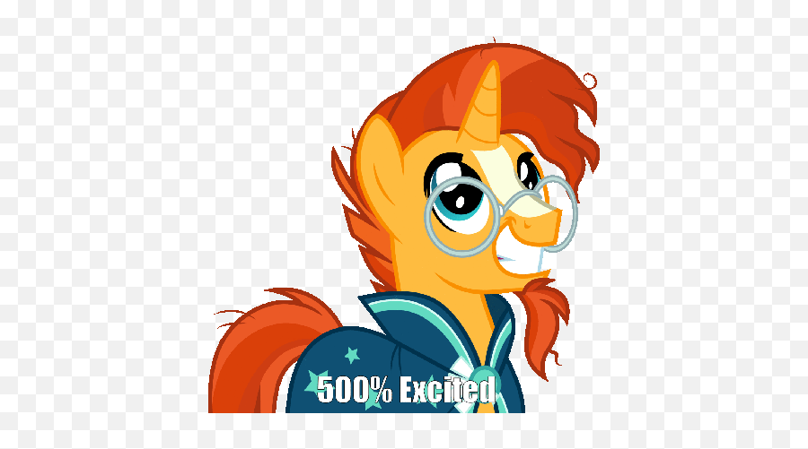 Tag For Meme Glasses Transparent Gif Ywic Summer Camps - My Little Pony Sunburst Happy Emoji,Mlp Excited Emoticon