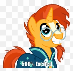 Tag For Meme Glasses Transparent Gif Ywic Summer Camps - My Little Pony Sunburst Happy Emoji,Mlp Excited Emoticon