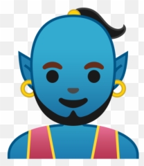 Man Genie Emoji - Genio Icon,Magica Carpet Emoji