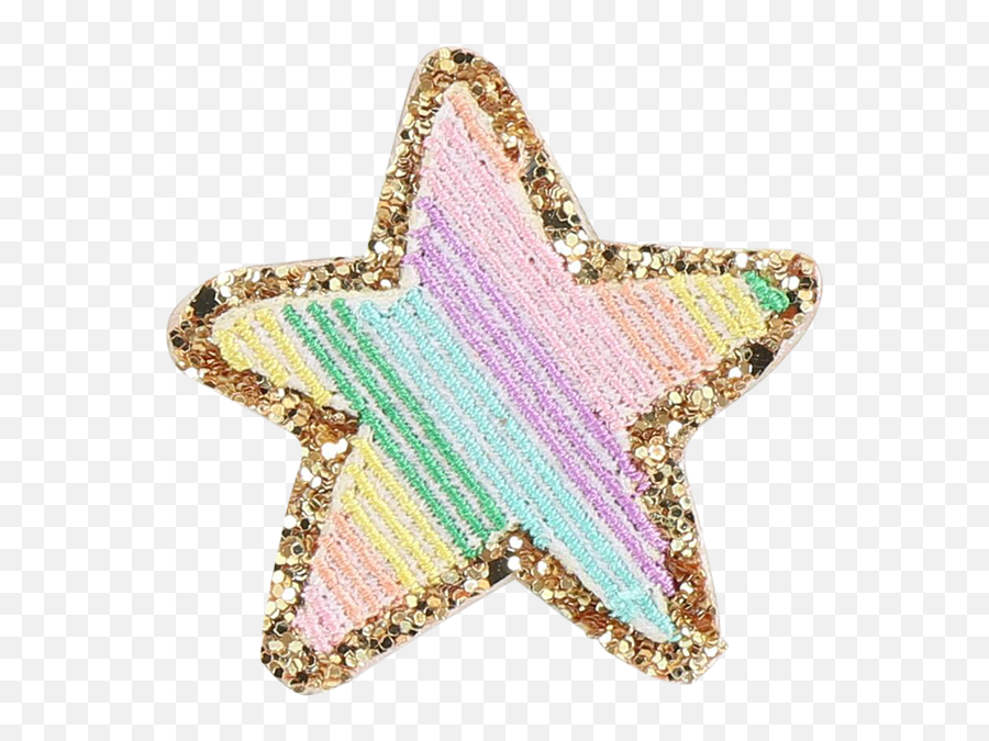 Glitter Rainbow Star Patch Rainbow Glitter Rainbow Star - Stoney Clover Patches Emoji,Emojis Glitter