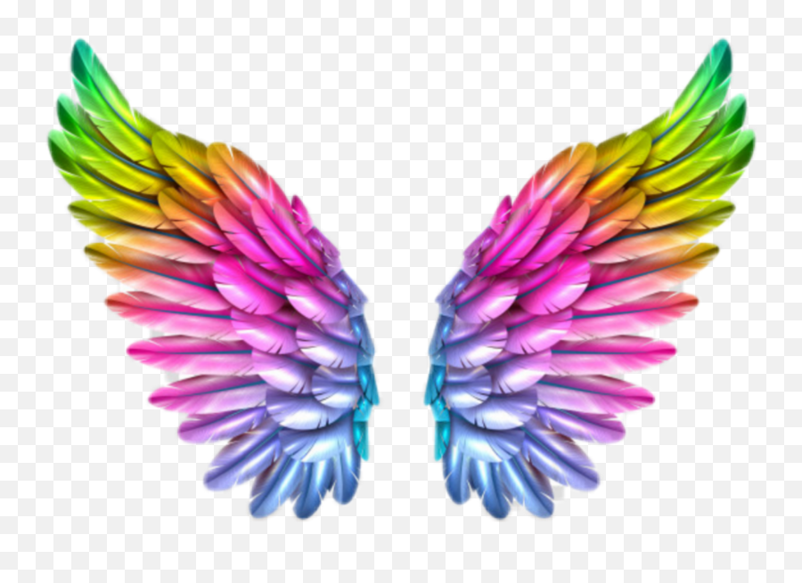 Fairy Wings Wallpapers - Colorful Angel Wings Emoji,Corruption Emotion Wallpapers