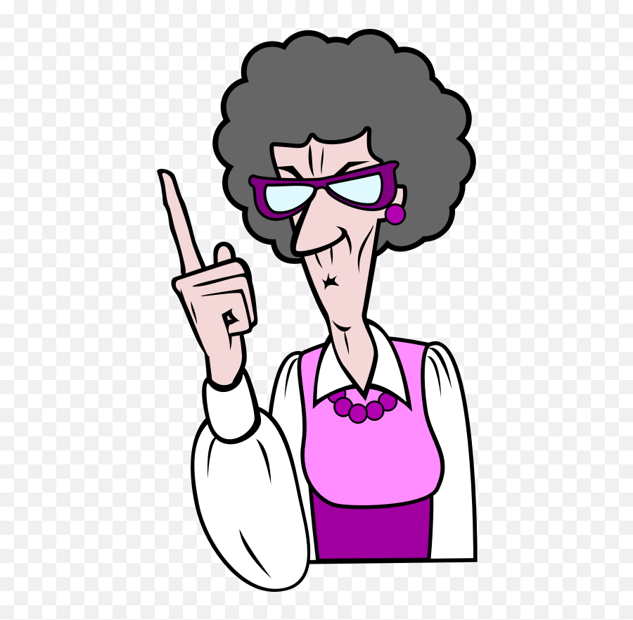 Old Lady Clipart Png Transparent Png - Old Lady Pointing Finger Clipart Emoji,Old Man With Cane Emoji