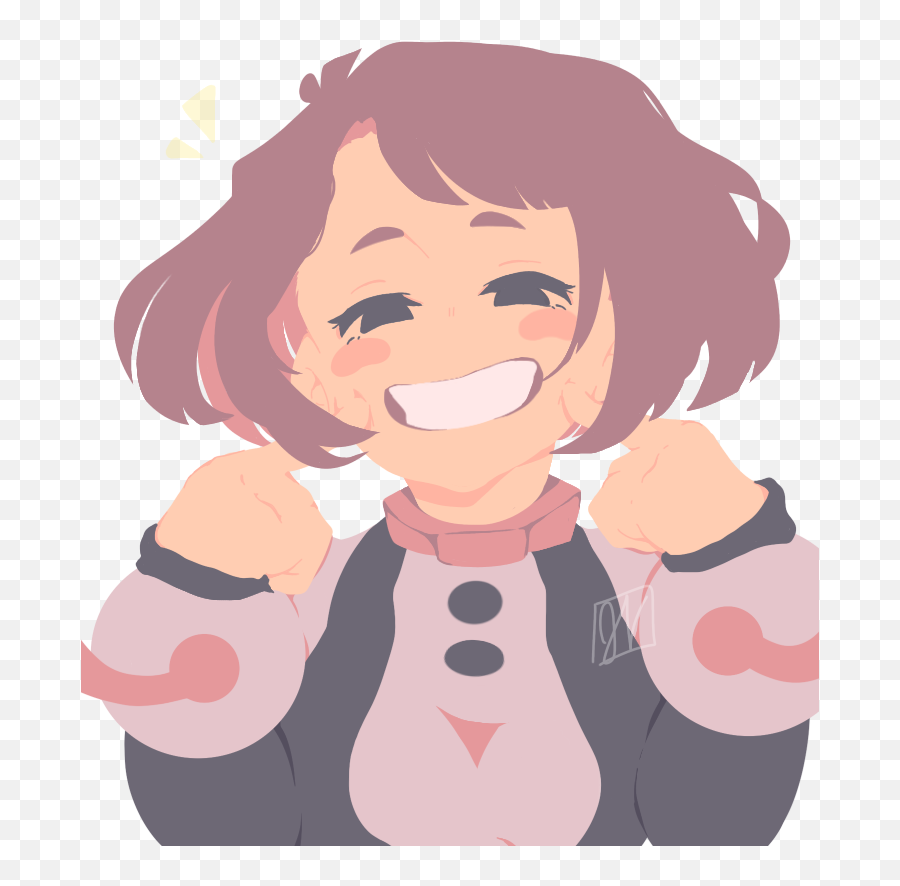 Pin - White Aesthetic Ochako Uraraka Emoji,Fma Brotherhood Funny Emotions