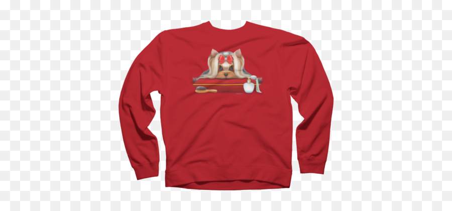 Dog Crewnecks Design By Humans - Sweater Emoji,Yorkie Emoji