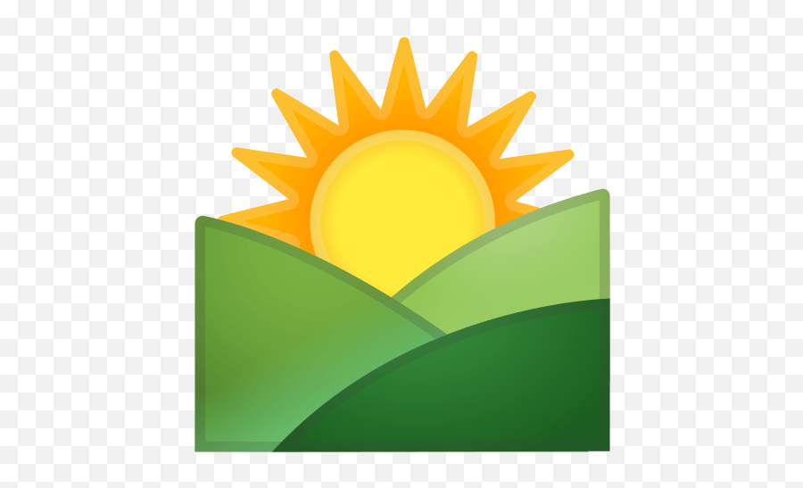 Sunrise Over Mountains Emoji Meaning With Pictures From - Rising Sun Sunrise Clip Art,Ios 6 Emojis