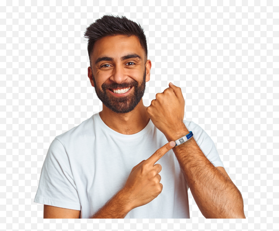 Smart Wristband - Indian Man Wearing Watch Emoji,Bracelt That Tekks Ithers Emotions