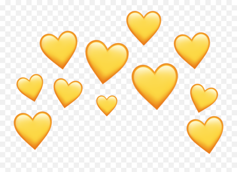 Aesthetic Yellow Heart Crown Png - Largest Wallpaper Portal Girly Emoji,Yellow Heart Emoji