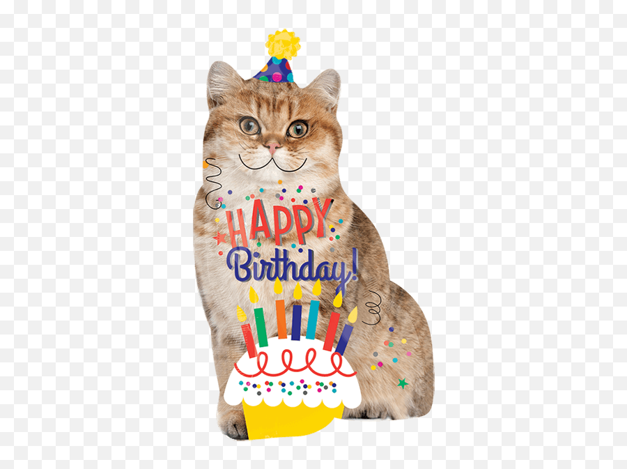 Birthday Cake Cat Kitten Balloon - Cat Png Download 600 Emoji,Steam Cat Emoticon Art