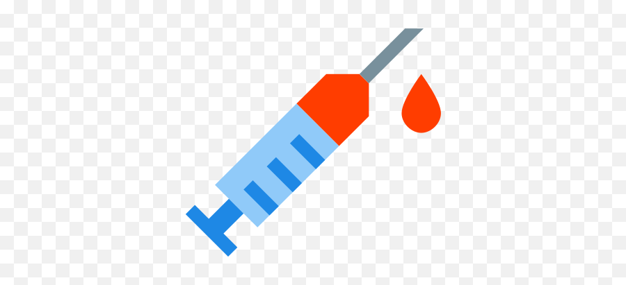 Syringe With A Drop Of Blood Icon - Vertical Emoji,Blood Drop Emoji