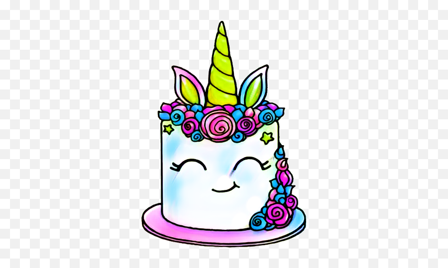Cake Unicorn Unicorncake Birthday - Unicorn Draw So Cute Emoji,Draw So Cute Unicorn Emoji