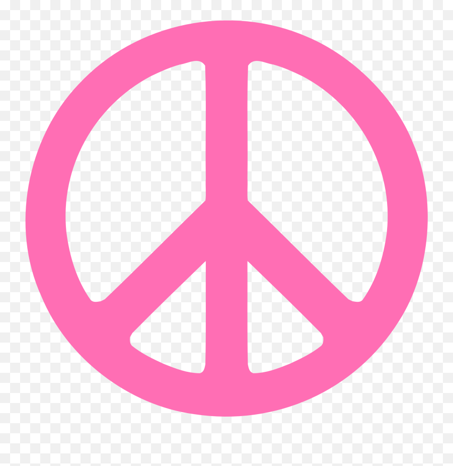 Pink - Peace Sign Clipart Png Download Full Size Pink Peace Sign Emoji,Peace Symbol Emoji