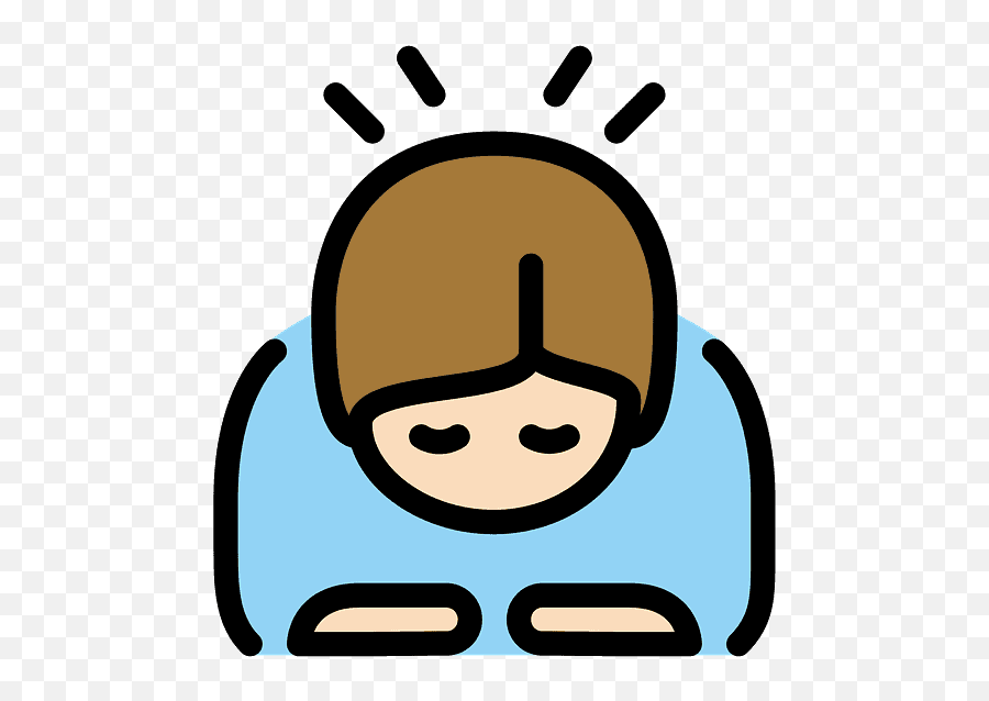Person Bowing Emoji Clipart - Femme Qui S Incline,Bow Emoji