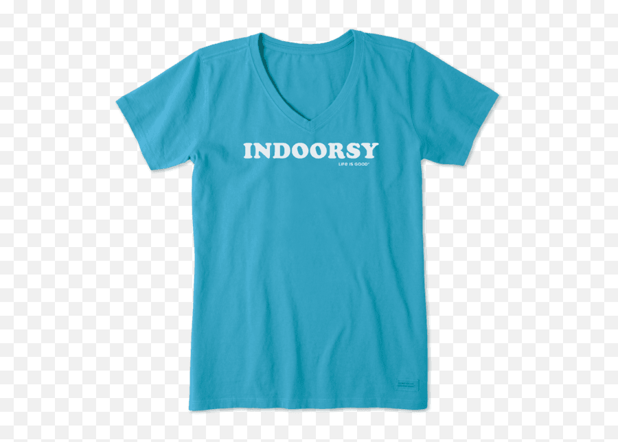 Womenu0027s Indoorsy Crusher Vee Life Is Good Official Site - Dillon Panthers Emoji,Best Friend Emoji Shirts