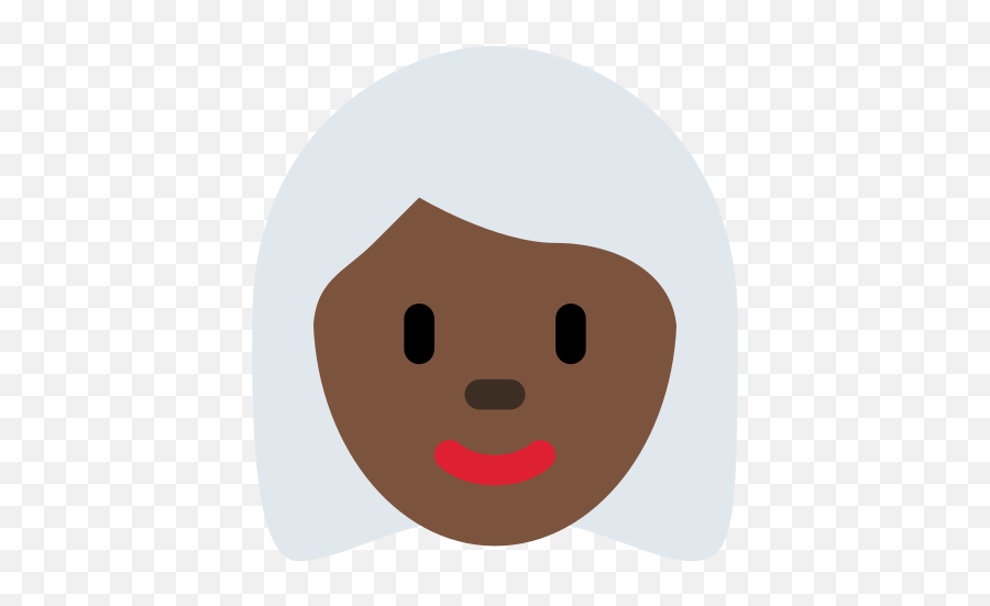 Dark Skin Tone White Hair - Happy Emoji,White Skin Emoji