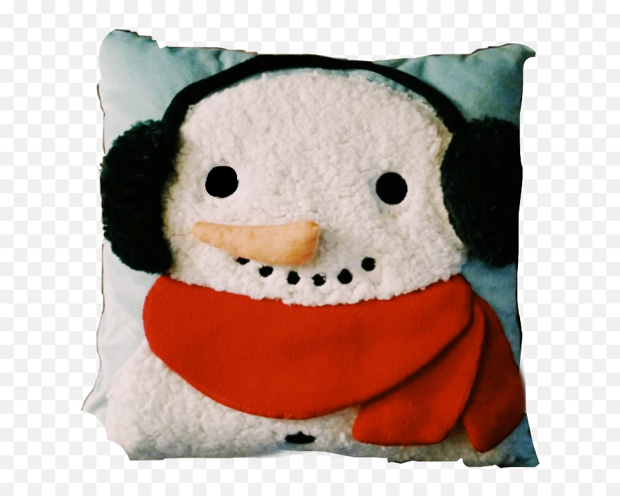 Snowman Sticker - Soft Emoji,Snowman Emoji Pillow