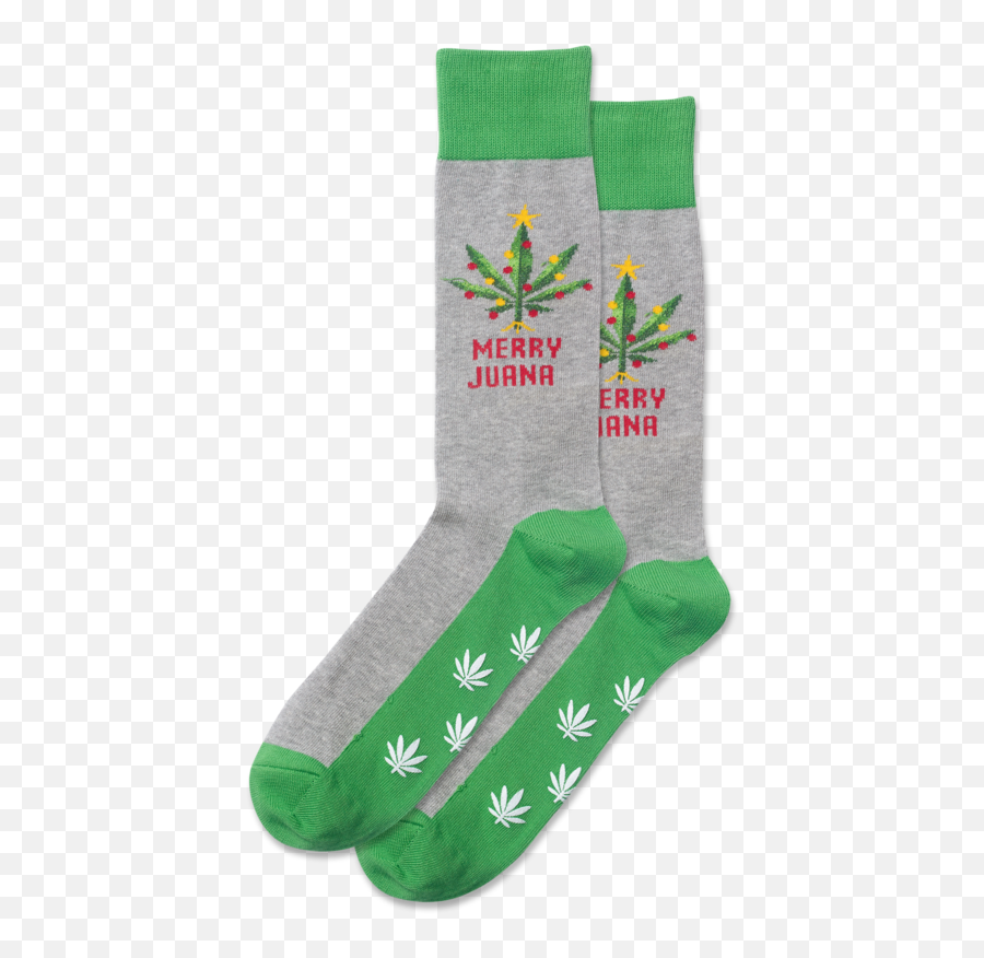 Merry Juana Non Skid Crew Socks - Unisex Emoji,Odd Sox Emoji Socks
