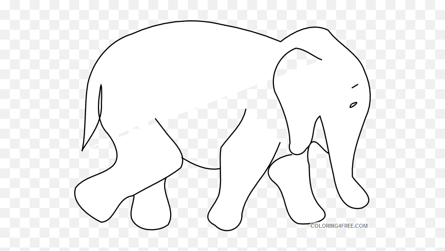 Baby Elephant Coloring Pages Baby Elephant Outline Hi Png - Outline Pictures Of Animals Emoji,Baby Elephant Emoji