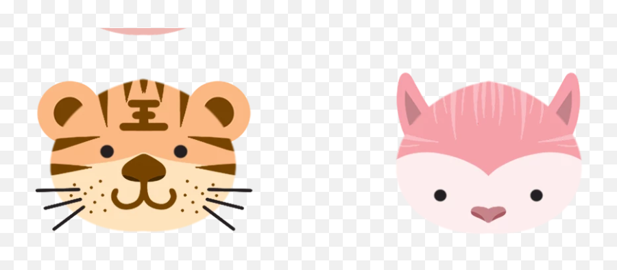 Iconos De Avatar De Animales De Dibujos Animados Plantilla - Animal Figure Emoji,Emojis Animales