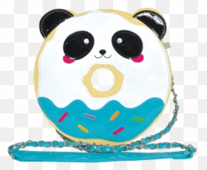 Panda Donut Crossbody Bag - Panda Doughnuts Logo Png Emoji,Panda Emoji Pillow