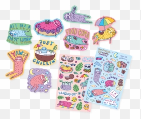 Sleepy Sloths Scented Stickers - Sticker Emoji,Sloth Emoticon Facebook