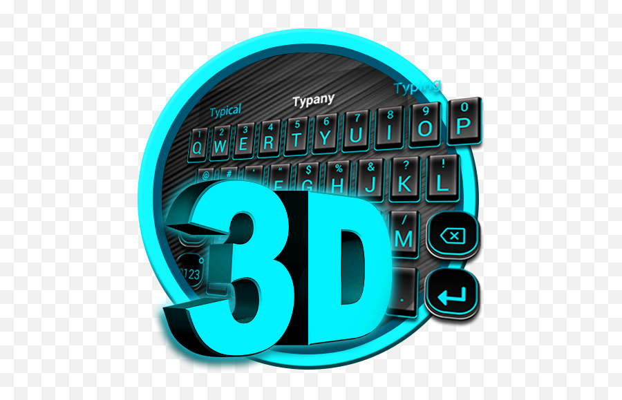 3d Turquoise Blue Typany Keyboard Theme Emoji,S7 Edge Remove Emojis From Text Message