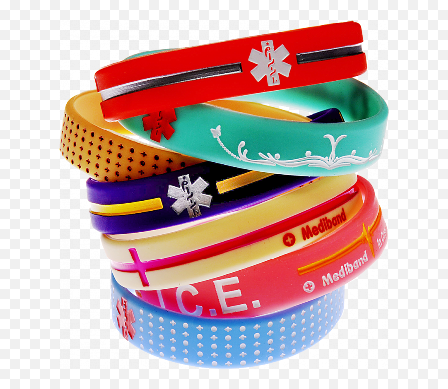 Custom Bright Reversible Silicone - Medical Alert Bracelet Argos Emoji,Emojis For Medic Alert Bracelets
