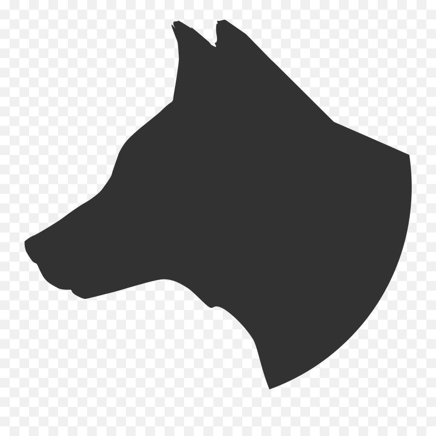 Silhouette Gray Wolf Clip Art - Dog Head Silhouette Png Emoji,Howling Wolf Emoji