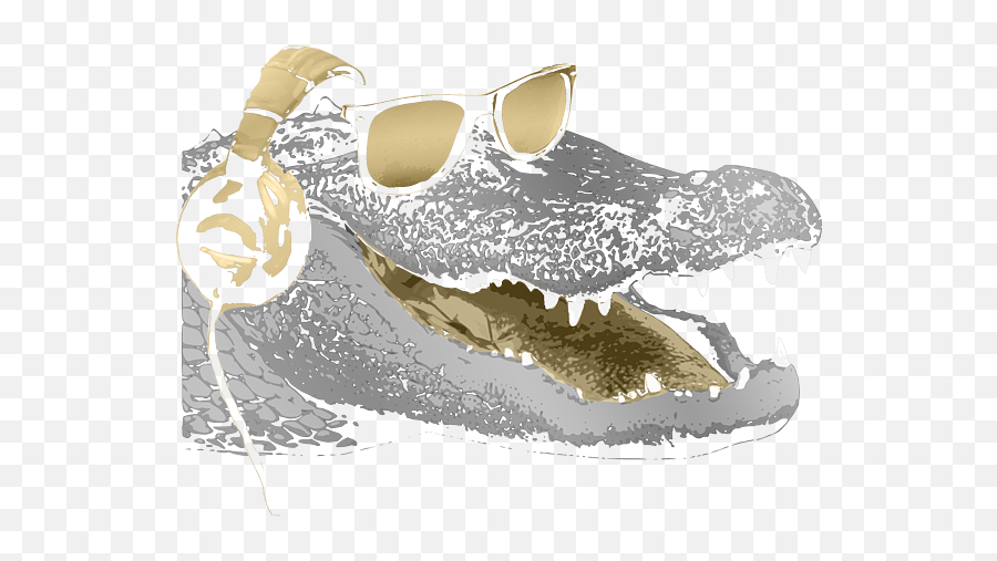 Alligator Dj Bling T - Shirt For Sale By Filip Schpindel American Crocodile Emoji,Facebook Emoticons Alligator
