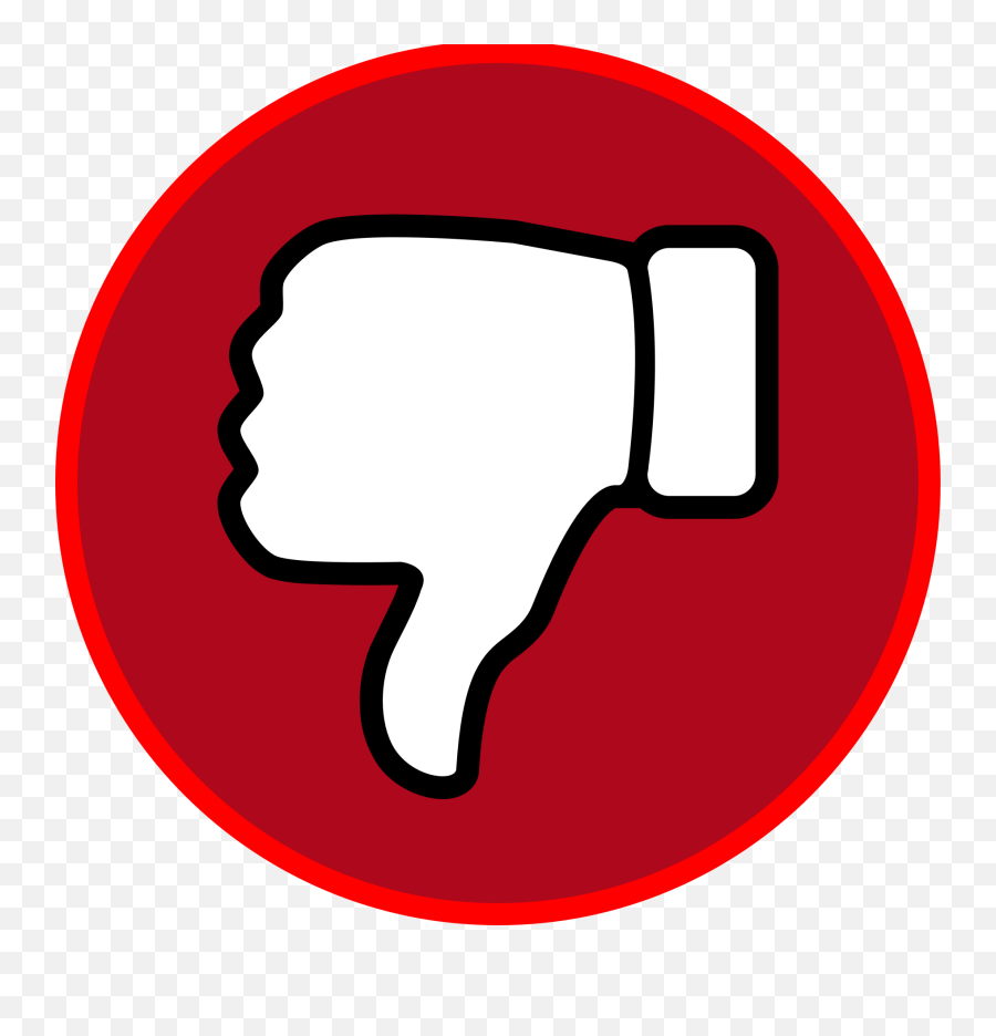 Red Dislike Symbol Emoji Png Image - Purepng Free Transparent Background Thumbs Down Icon,Emoji Symbols