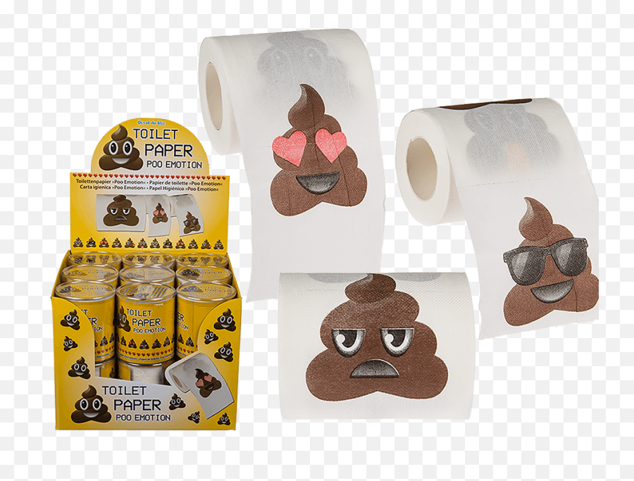 Shock Emoji Png - Details About Novelty Poo Emoji Toilet Loo Toaletní Papír S Potiskem,Toilet Paper Emoji