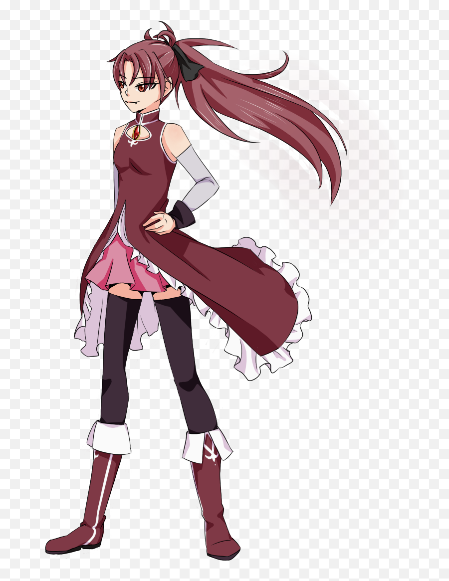 Kyoko Sakura U2013 Puella Magi Elaine Magica - Fictional Character Emoji,Contract Madoka Magica Emoticon