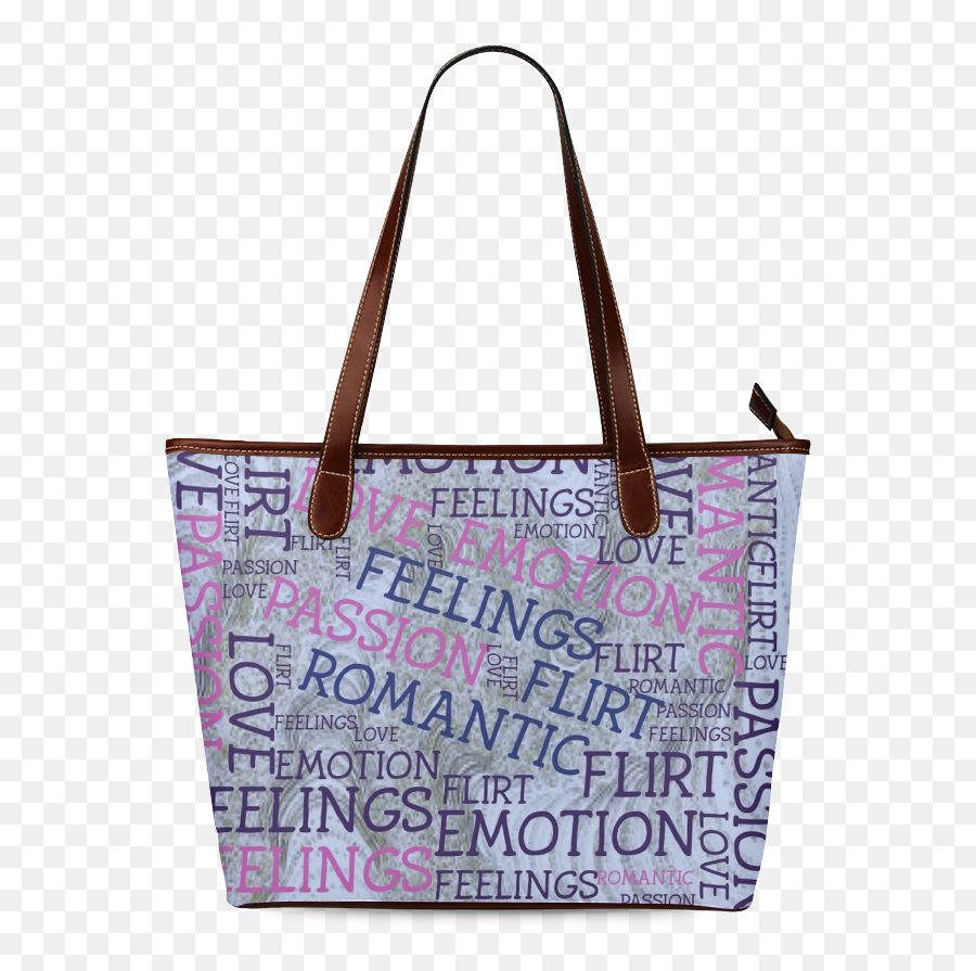 Made Of Wordsgreat Feelings D Shoulder Tote Bag Model - For Women Emoji,Emotions Love Words