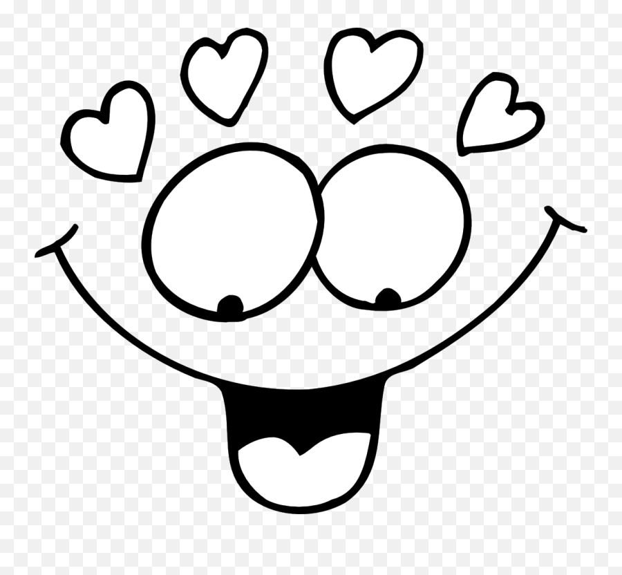 Love Clipart Eyes Love Eyes Transparent Free For Download - Cute Valentine Black And White Emoji,Heart Eyes Emoji Png