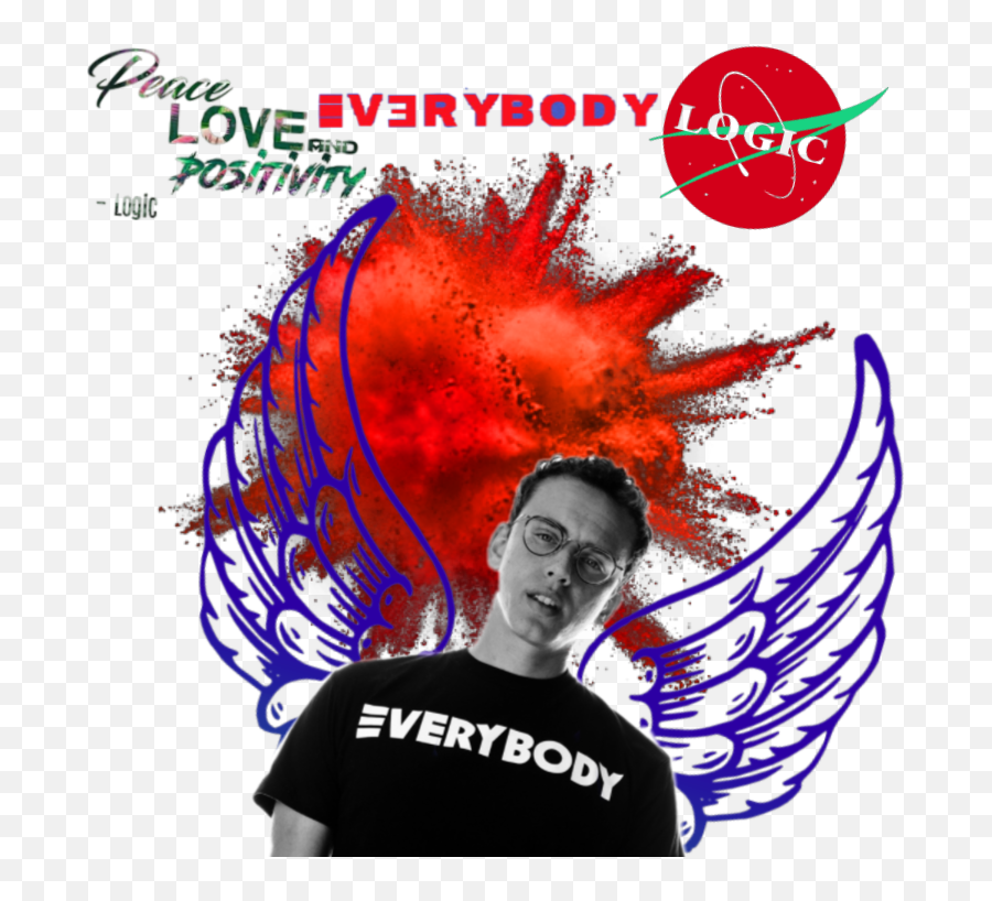 Logic Rap Music Everybody Forever Sticker By Ang2335 - Transparent Pink Explosion Png Emoji,Rap Emoji App