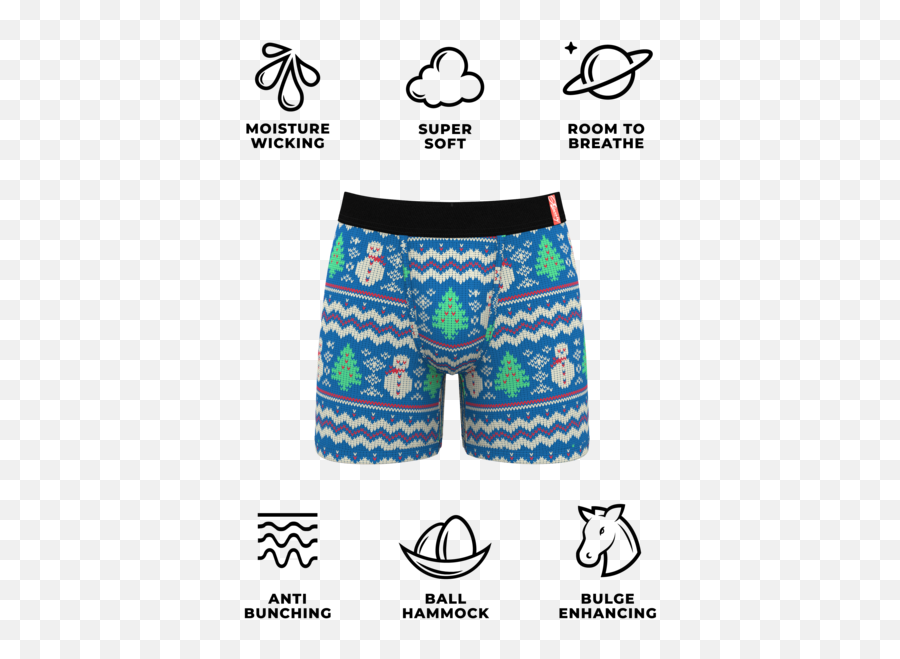 The Grandmau0027s Goolie Blue Knit Ball Hammock Pouch Underwear - Short Emoji,Granny Panties Emoji