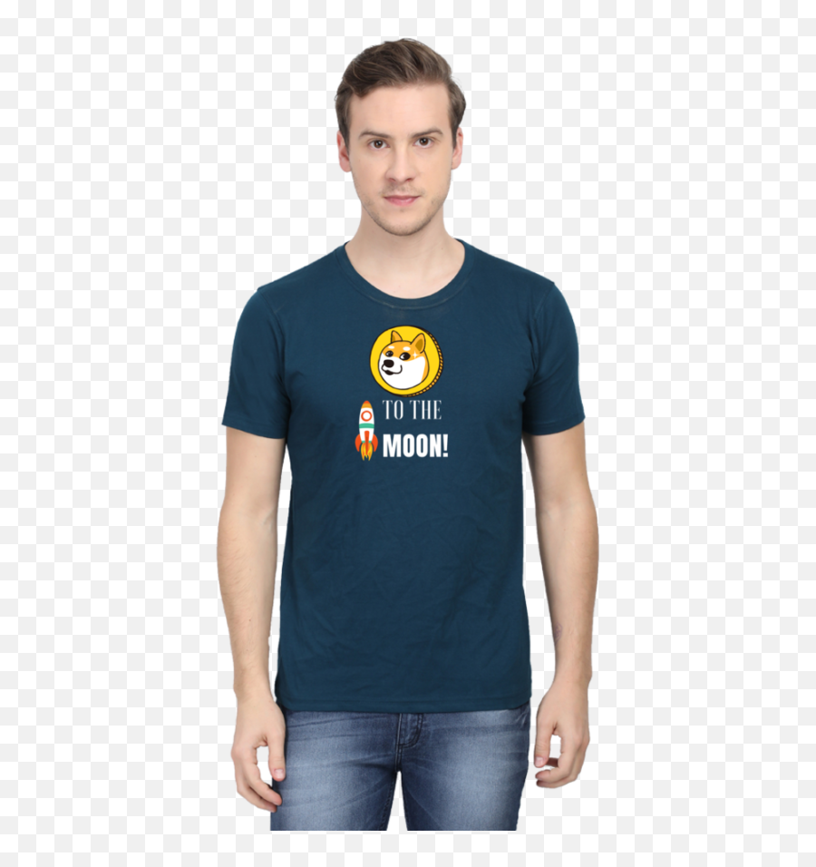 Doge Coin Meme Crypto Round Neck T - Shirt Proefiling Us Polo Full Sleeve T Shirt Emoji,Tshirt With Words And Emojis On It