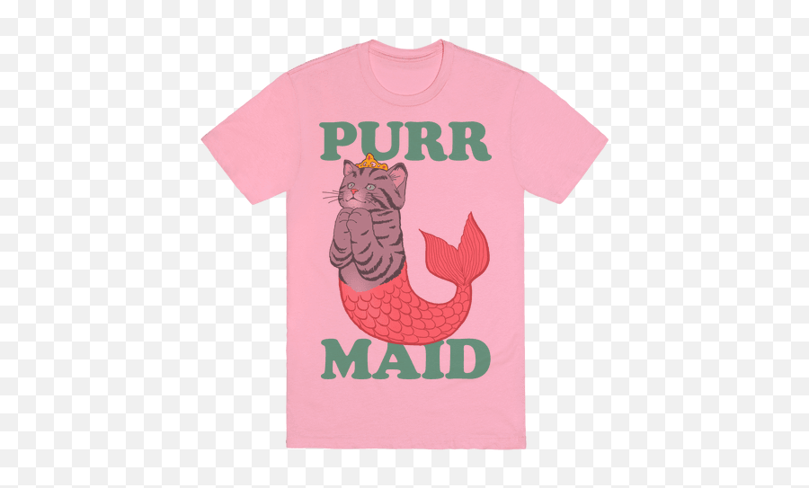 Purr Maid T - Shirts Lookhuman Cat Shirts Cat Clothes Emoji,Cat Emotions Outline