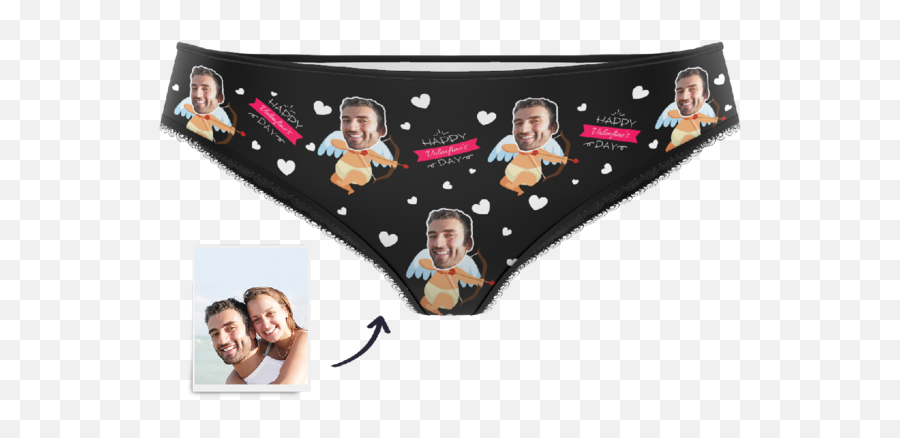 Womenu0027s Cupid Custom Face Colorful Panties For Her Myfaceboxer - For Adult Emoji,Panties Emoji