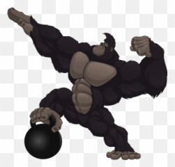 Mobymax Gorilla Illustration Vector Illustration Gorilla Emoji,Cartoon Emoji Bicep