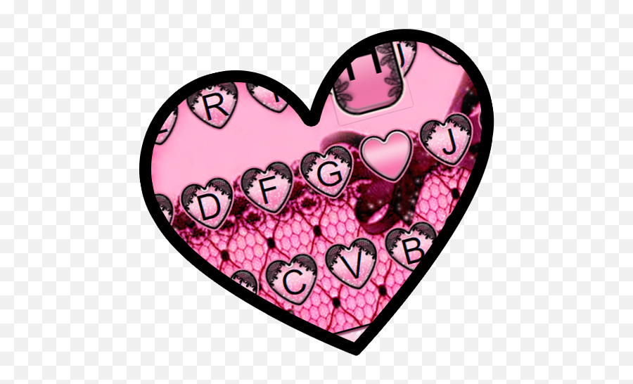 Pink Lace Heart Keyboard Theme U2013 Appar På Google Play Emoji,Emoticons 