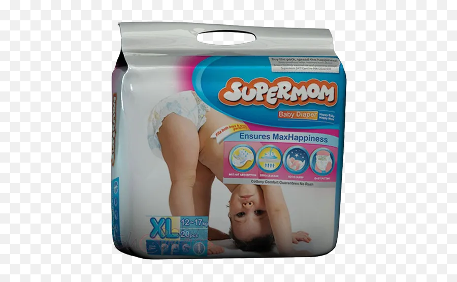 Super Mom Baby Diaper 20s Xl12 - 17kg Square Toiletries Emoji,What Does The Emoji Xl In A Box Men