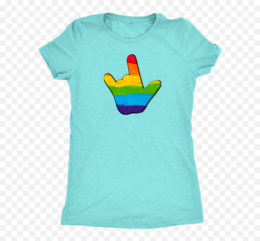 Ily - Rainbow Flag Womenu0027s Triblend Emoji,Lgbtq Pride Flag Emoji
