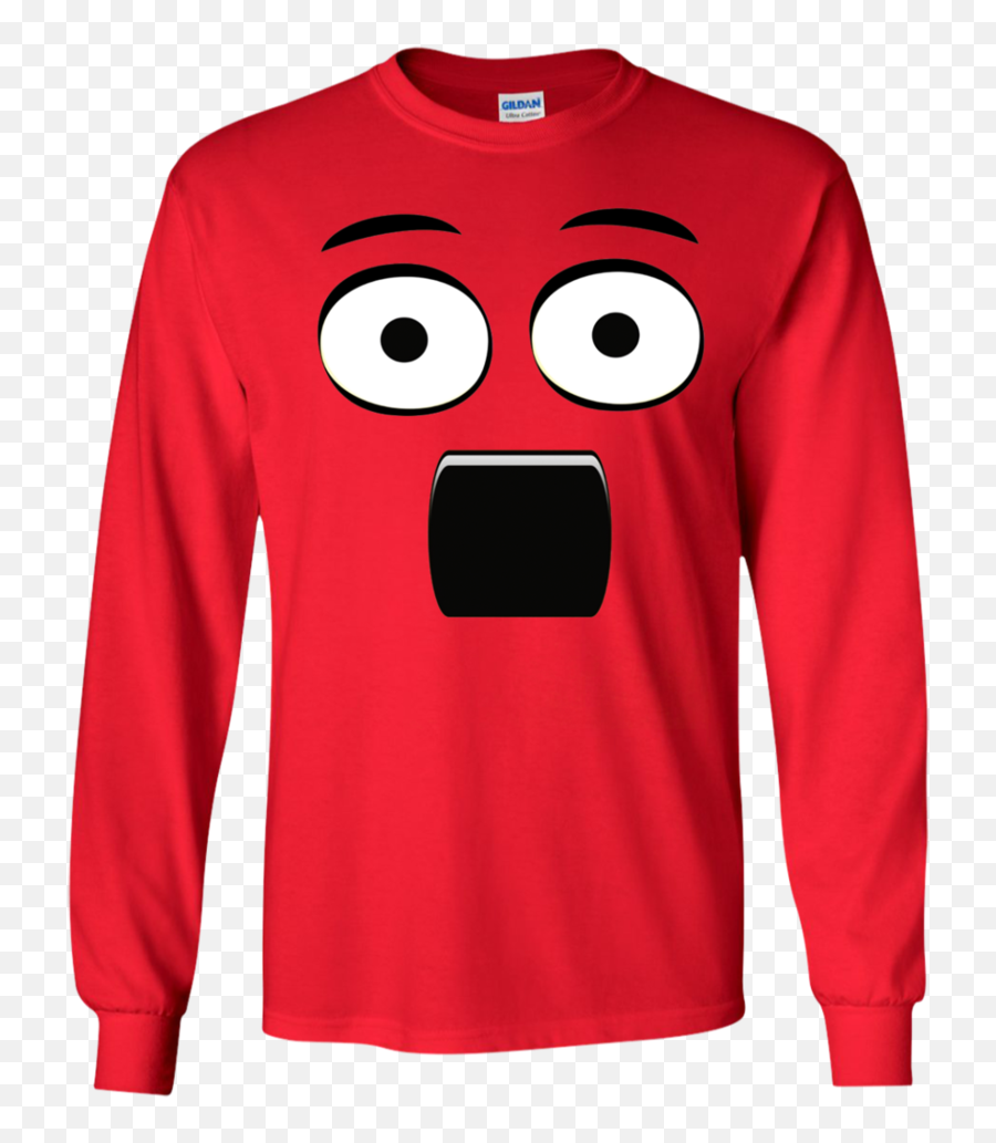 Emoji T - Shirt With A Surprised Face And Open Mouth U2013 Newmeup Sniper Gang Long Sleeve Shirt,Men's Emoji Shirt