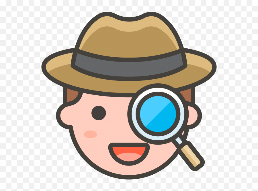 Download Hd Detective Emoji Png Transparent Emoji,Emoji Hat Icon