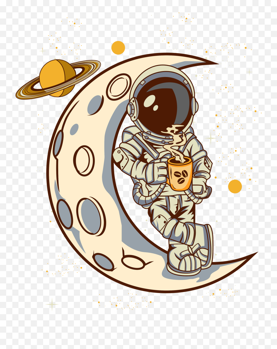Coffee Loving Space Astronaut Moon Crest Kids Tie - Dye T Emoji,Taliban Flag Emoji