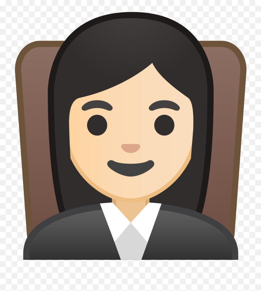 Woman Judge Light Skin Tone Icon - Judge Emoji,Black Girl Emoji