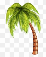 Tropical Summer Palm Tree Palmera Sticker By Anna - Transparent Background Coconut Tree Clipart Hd Emoji,Palm Tree Emoji