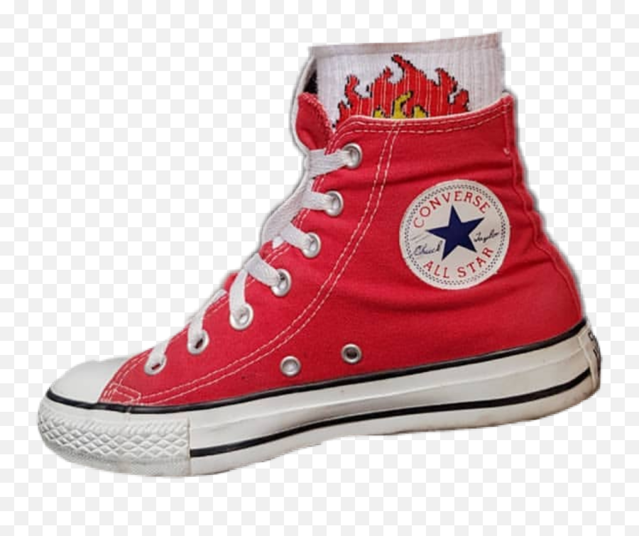 Aesthetic Red Converse Shoes Sticker - Converse All Star Red Emoji,Emoji Converse