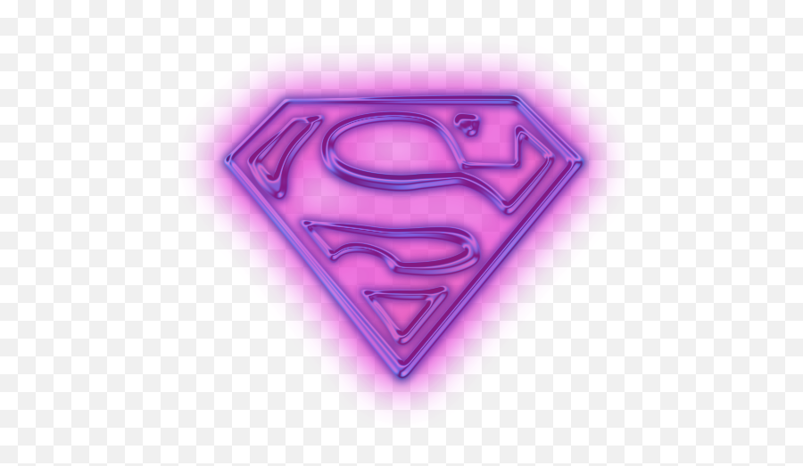 Neon Superman Hero Superhomem Superhero Sticker By A - Transparent Superman All Logo Emoji,Superman Logo Emoji