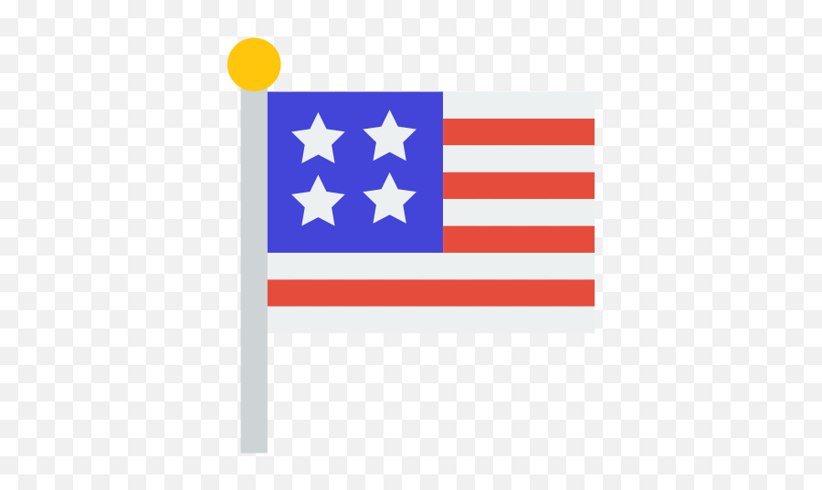 Usa Flag Free Icon Of 4th Of July Icons - Amarican Flag Clipart Png Emoji,Fb Emoticon American Flag